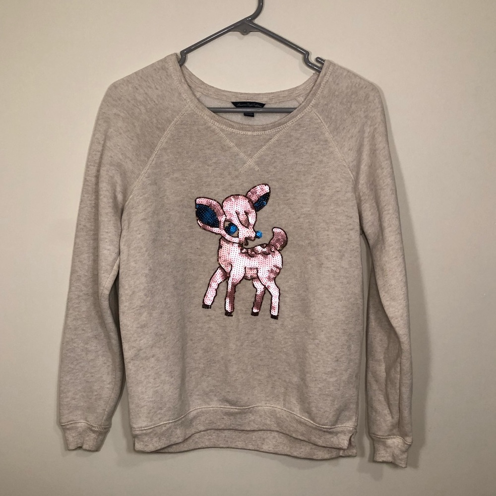American Eagle deer sweater